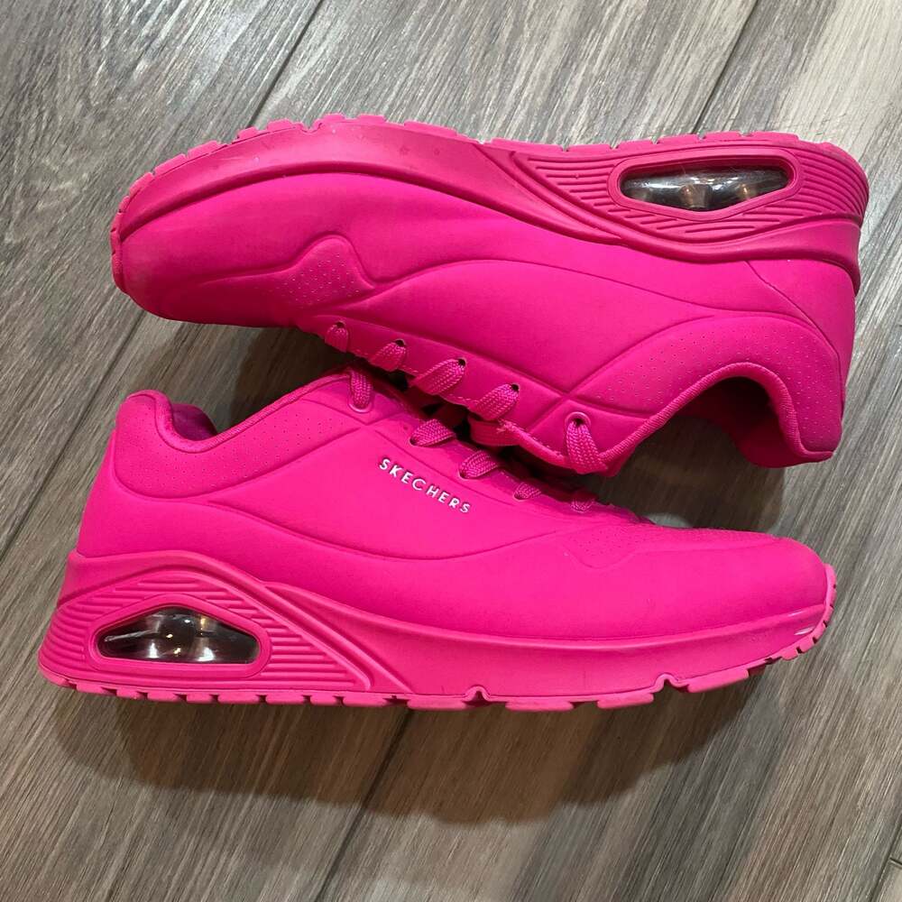 Skechers Women's Street Uno - Night Shades Hot Pink Casual Sneakers